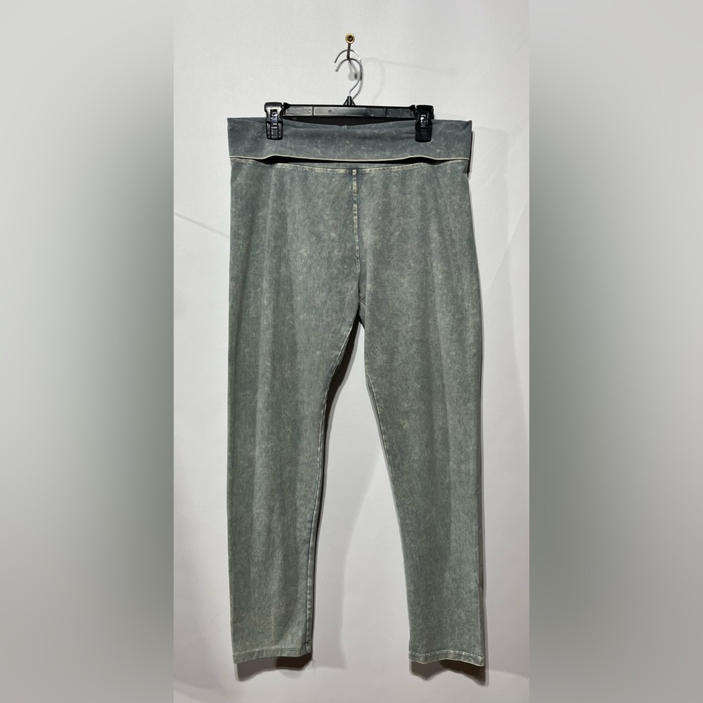 T Party Fashion Gray Mineral Wash Fold Down Waist Pants Size XL